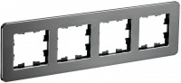 IEK Brite Decor титан металл скруглённые углы рамка 4 места BR-M42-M-01-K48 фото
