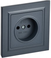IEK Brite маренго розетка без заземления, шторок, 10А в сборе BR-R10-10-K35-F фото