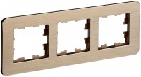 IEK Brite Decor шампань металл скруглённые углы рамка 3 места BR-M32-M-21-K37 фото