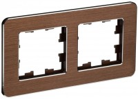 IEK Brite Decor коричневый металлскруглённые углы рамка 2-местная BR-M22-M-21-K30 фото