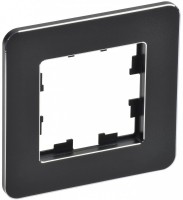 IEK Brite Decor чёрный металл скруглённые углы рамка 1 место BR-M12-M-01-K02 фото