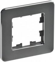 IEK Brite Decor титан металл скруглённые углы рамка 1 место BR-M12-M-01-K48 фото