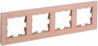 IEK Brite Decor персик матовый стекло рамка 4-места BR-M42-G-31-K96 фото