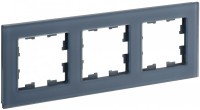 IEK Brite Decor маренго матовый стекло рамка 3-местная BR-M32-G-31-K35 фото