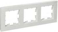 IEK Brite Decor белый рифленый рамка 3 места BR-M32-51-K01 фото