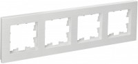 IEK Brite Decor белый рифленый рамка 4 места BR-M42-51-K01 фото