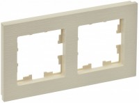 IEK Brite Decor бежевый рифленый рамка 2 места BR-M22-51-K10 фото