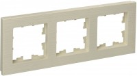 IEK Brite Decor бежевый рифленый рамка 3 места BR-M32-51-K10 фото