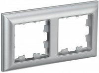 IEK Brite Decor алюминий 3D-форма рамка 2 места BR-M22-12-K47 фото