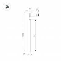 Светильник MAG-MICROCOSM-SPOT-HANG-R18-L500-3W Day4000 (BK, 24 deg, 24V) (Arlight, IP20 Металл, 3 года) 043270 фото