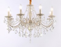 Подвесная люстра с хрусталем TR4945/8 WH/GD/CL белый/золото/прозрачный E14/8 max 40W D715*555 TR4945 фото