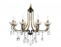 Подвесная люстра с хрусталем TR4953/8 BK/GD/CL черный/золото/прозрачный E14*8 max 40W D740*735 TR4953 фото