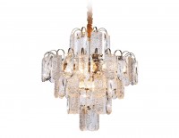 Подвесная люстра с хрусталем TR5231/9 SGD/CL/FR золото/прозрачный/белый матовый E27*9 max 40W D500*530 TR5231 фото