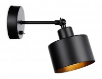 Накладной спот с выключателем в стиле лофт TR8137 BK черный E27 max 40W D120*290 TR8137 фото