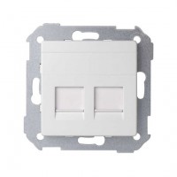 Simon 82 Concept Белый матовый Розетка 2-я RJ45 прямая для передачи данных со шт 8200006-090 фото