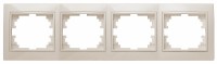 ЭРА 1-504-02 Intro Рамка на 4 поста гор., СУ, Plano, сл.кость (14/140/840) Б0027630 фото