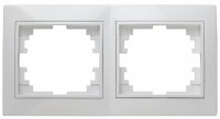 ЭРА 1-502-01 Intro Рамка на 2 поста гор., СУ, Plano, белый (20/400/4000) Б0027625 фото