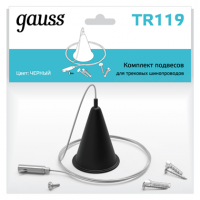 Комплект подвесов для трековых шинопроводов Gauss, 1шт, цвет черный 1/50 TR119 фото