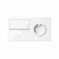 Simon 100 Кит 3 поста, фронт. Накладка на 1 розетку Schuko + з/у USB A+C QC + 1 клавиша выключателя + 1 клавиша жалюзи цвета черный матовый S100 10020333-238 фото