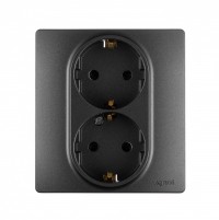 Legrand INSPIRIA Антрацит Розетка 2X2К+З шт 673758 фото