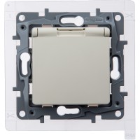 Legrand Etika Слоновая кость Розетка 2К+З IP44 672326 фото
