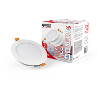Gauss Комплект светильников Elementary Downlight круг 5W 430lm 4000K 210-240V IP20 95×38 монтаж белый LED 1/40 9100420205T фото