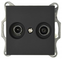 Jasmart G Черный матовый Розетка TV+FM оконечная G6204PB фото