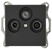 Jasmart G Черный матовый Розетка TV+FM+SAT оконечная G6206PB фото
