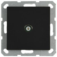 Jasmart G Черный матовый Розетка TV проходная G6002PB фото