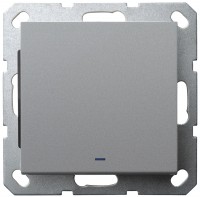 Jasmart G Алюминий Выключатель 1-кл с подсветкой 10A 250V~ G3011NS фото