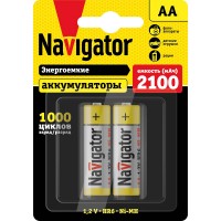 Navigator Аккумулятор 2100mAh Ni-MH размер AA 1,2B NHR-2100-HR6-BP2 94463 фото