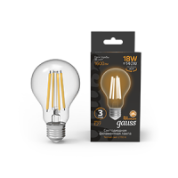 Gauss Лампа Filament А60 18W 1600lm 2700К Е27 LED 1/10/40 102902118 фото