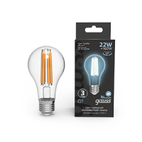 Gauss Лампа Filament А70 22W 2100lm 4100К Е27 LED 1/10/40 102902222 фото