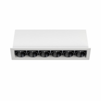 DK2514-WB Встраиваемый светильник SPACE со светодиодом L126mm 220V 10W 38° 4000К IP20 белый/черный алюминий DK2514-WB фото