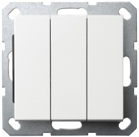 Jasmart G Белый глянцевый Выключатель 3-кл 10A 250V~ G3031W фото