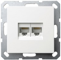 Jasmart G Белый глянцевый Розетка RJ45 двойная G6106W фото