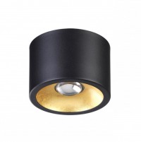 6669/1CL HIGHTECH ODL19 255 черный с золотым фоль-м Потолочной накладной светильник LED GU10 1*7W 220V GLASGOW (вместо 3878/1CL) 6669/1CL фото