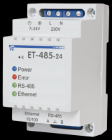 Новатек Преобразователь интерфейсов ЕТ-485 220В,  Modbus RTU/ASCII (RS-485)–Modbus TCP (Ethernet) 3425680485 24 фото