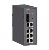 DKC Промышленный управляемый коммутатор, 2×100Base-X, 1000Base-X, 10/100/1000Base-T(X) SFP слота: 8×10/100Base-T(X) портов RJ45, консольный порт Mini N2000-2GX8T-P1 фото