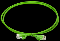 IEK ITK Коммутационный шнур кат.6 UTP 3м slim язычок зел. PC02-C06UL-3M-SL-WT фото