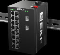 Промышленный неуправляемый коммутатор U-2GX/SFP-16GT, 2 порта 1000Base-X SFP, 16 портов 10/100/1000Base-T(X) RJ45, монтаж на динрейку TSX EKF TSX-U-2GX/SFP-16GT фото