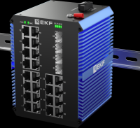 Промышленный неуправляемый коммутатор U-4GX/SFP-24GTP, 4 порта 1000Base-X SFP, 24 порта 10/100/1000Base-T(X) RJ45 c PoE, монтаж на динрейку TSX EKF TSX-U-4GX/SFP-24GTP фото