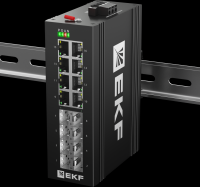 Промышленный неуправляемый коммутатор U-8GX/SFP-8GT, 8 портов 1000Base-X SFP, 8 портов 10/100/1000Base-T(X) RJ45, монтаж на динрейку TSX EKF TSX-U-8GX/SFP-8GT фото