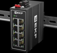 Промышленный неуправляемый коммутатор U-8T, 8 портов 10/100Base-T(X) RJ45, монтаж на динрейку TSX EKF TSX-U-8T фото
