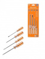 TDM Набор отверток 4 шт.: SL3x75, SL5х100, PH1х75, PH2х100 (блистер), CS 