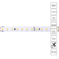 A4812010-02-4K Светодиодная лента Светодиодная лента 48В 7.2Вт/м 800Лм/м 4000К 90+ 10мм SMD2835 120шт/м 5м IP20 A4812010-02-4K фото
