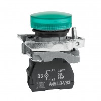 КЭАЗ Сигнальная лампа OptiSignal D22 C4-L-B3 зеленая металл 24VAC/DC XB4BVB3 332175 фото