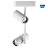 Novotech 359107 SHINO NT23 000 белый Трековый светильник для низков. шинопровода IP20 LED 4000K 2*8W 48V 1360Лм SMAL 359107 фото