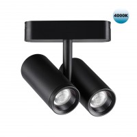Novotech 359108 SHINO NT23 000 черный Трековый светильник для низков. шинопровода IP20 LED 4000K 2*8W 48V 1360Лм SMAL 359108 фото