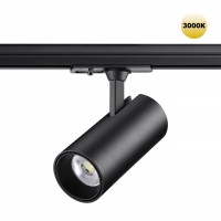 Novotech 359157 PORT NT23 000 черный Светильник трековый однофазный двухжильный IP20 LED 24W 220V 3000К 2300Лм SELENE 359157 фото